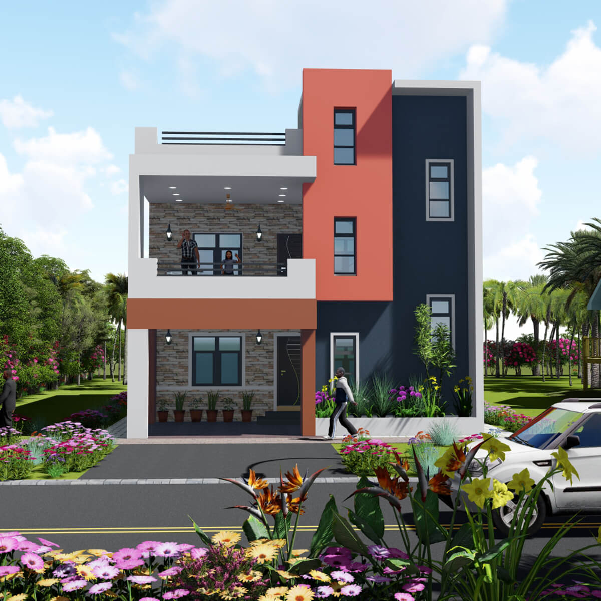 35 X60 Feet House Design Two Story