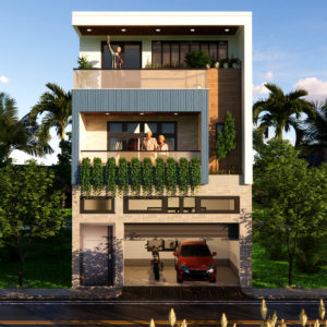 20x55 Feet House Design With Parking