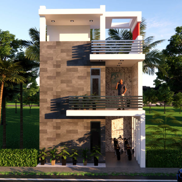 20x40 Feet 2BHK House Plan With Parking