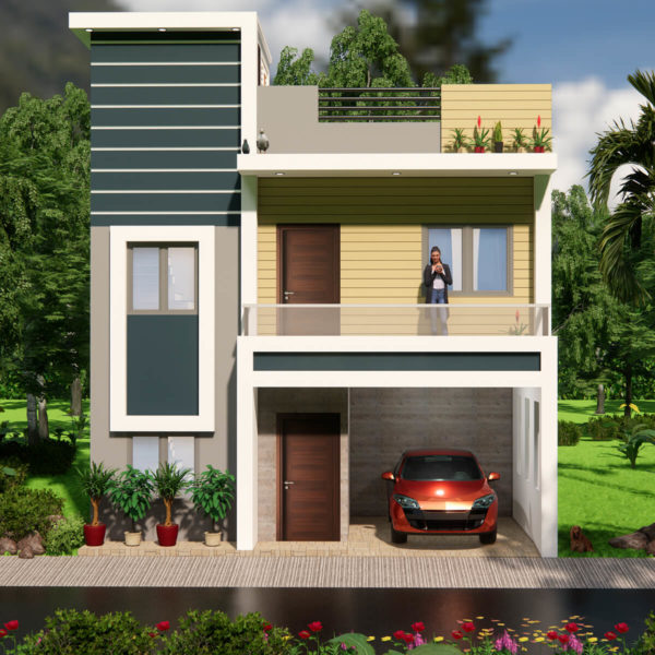 25X35 Duplex House Design House With Interior 2BHK House 900 sqf With Car Parking